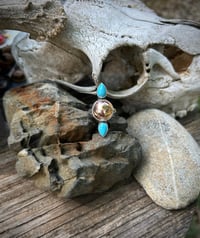 Image 1 of Turquoise/copper ring 
