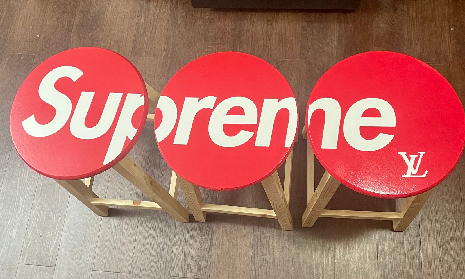 Supreme x LV Bar Stools | Dame's Custom Woodwork