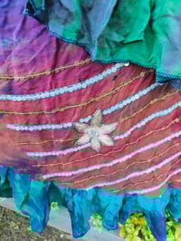 Image 15 of Wanderlust maxi skirt / Bandeau Dress Balearic Island Blues pop of Rust 8-16