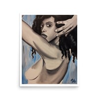 Woman in Blue Poster print