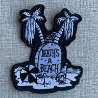Image 3 of DEATH’S A BEACH 5” Embroidered Sew-on/Iron-on Patch