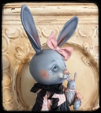 Image 2 of Beth Ann Bunny Doll Rabbit folk art fabric 