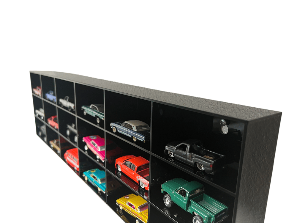 BLACK ACRYLIC SLOT CASE DISPLAY 18CT