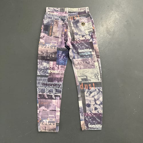Image of Women’s Moschino all over print trousers, size 28" x 28"