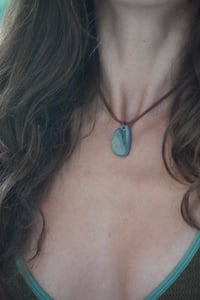 Image 2 of Smooth & Wild- Necklace (river stone)
