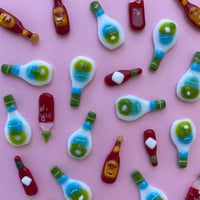 Image 3 of Fused glass tiny ranch bottle magnets