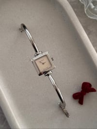 Image 1 of Vintage Classic Minimalist GUCCI Silver Square Dial ✨