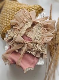 Image 3 of Newborn bodysuit for photoshoots - Naomi - dusty pink & beige