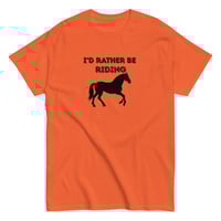 Image 8 of Unisex classic tee, I’d Rather Be Riding Horse Graphic T-Shirt – Equestrian Statement Tee