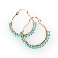 Image 1 of Turquoise (Copper) Swing Earrings