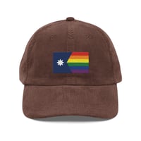 Image 17 of Minnesota Rainbow Pride Flag (6 Stripe) Corduroy Cap