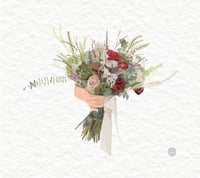 Digital Watercolor Wedding Bouquet