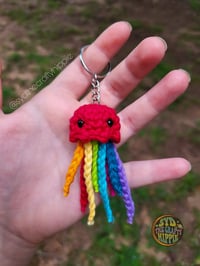 Image 2 of Pride Jelly Fish Keychain (Made To Order)