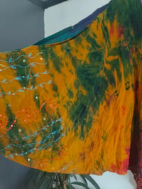 Image 5 of Wanderlust maxi dress Sari tie dye Red n Orange