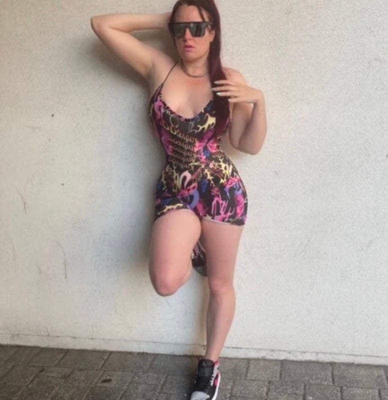 Image of Criss Cross Print Unitard Romper