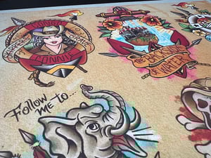 Image of Disney Inspired Traditional Tattoo Flash Sheet: D03 11x14