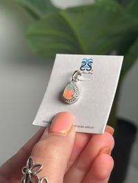 Image 3 of ETHIOPIAN OPAL PENDANT WITH CHAIN .925 STERLING SILVER A