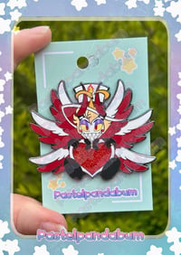Image 1 of Hazbin Hotel - Demon Lucifer heart Enamel Pin badge