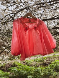 Image 2 of Holly Stalder Coral Pink Cropped Peignoir 