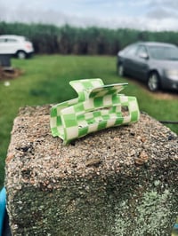 Image 1 of Gingham Claw Clips 