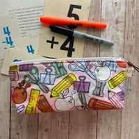Image 4 of "School Supplies" Small Quilted Zipper Bag
