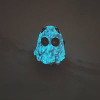 Image 6 of Glow in dark Cat With Ghost Mask Ceramic figurine 