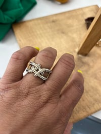 rhinestone wrap knot ring
