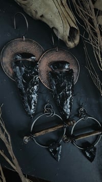 Image 3 of Relic huge obsidian ear weights 