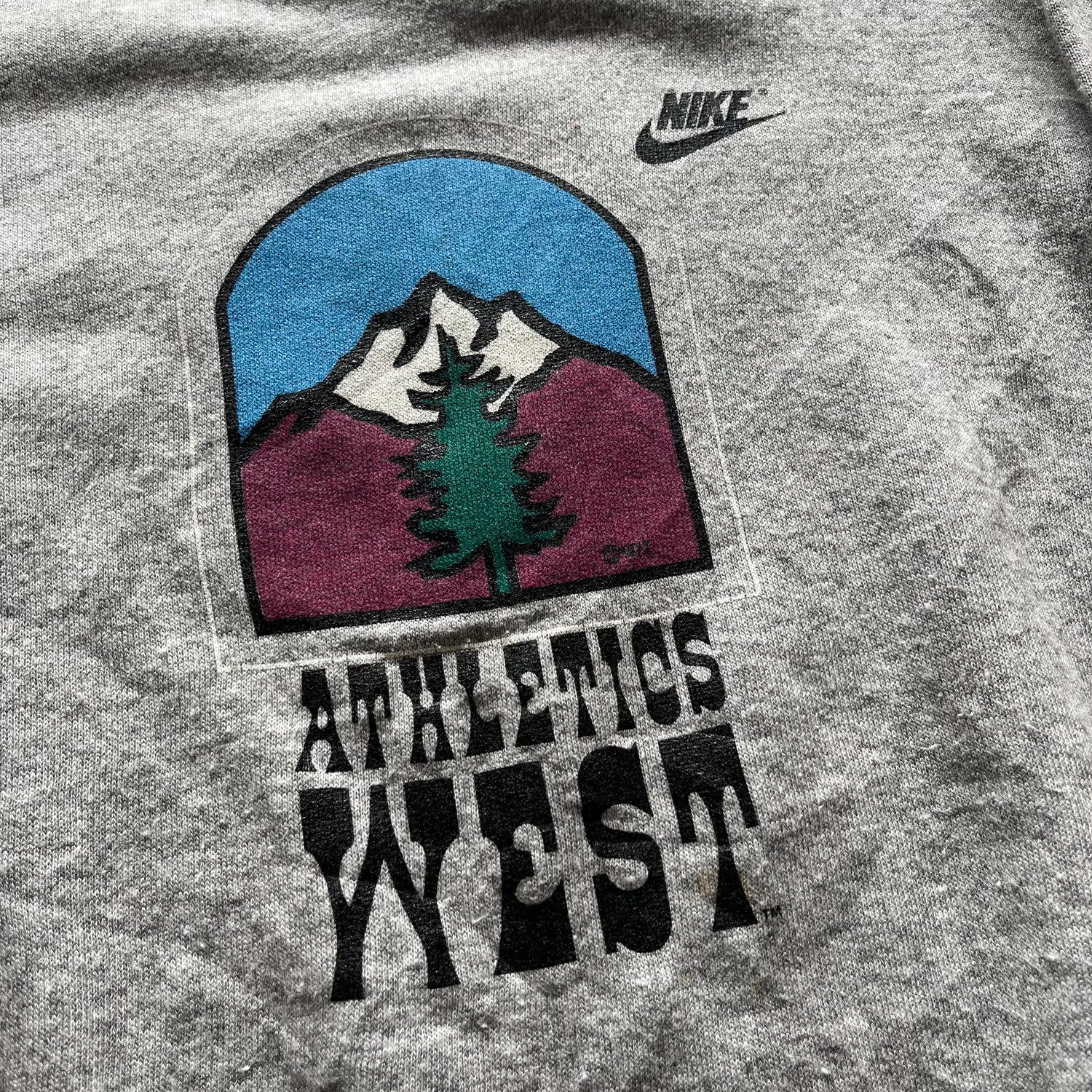 Image of 1970s Vintage Nike Athletics West sweatshirt size small 