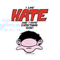 Image 1 of Peter Bagge's I LIKE HATE Sticker