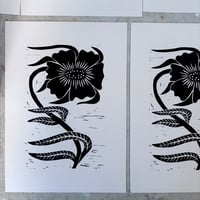 Image 3 of 'Through the Weather' Linocut