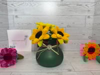 Image 4 of Cheerful Sunflower Vase Decor | Handmade Pipe Cleaner Flowers