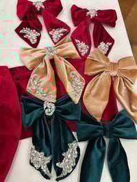 Image 2 of Velvet Hair Bow | Signature & Crystal Editions