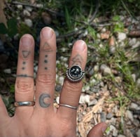 Image 3 of Snowflake obsidian ring - size 6