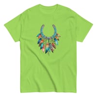 Image 6 of Unisex classic tee, Feathers and  Turquoise Horseshoe Tee, Western
