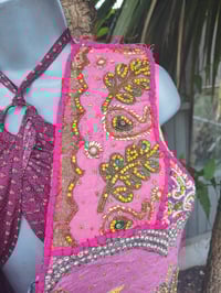 Image 2 of Mykonos Jewelled Waistcoat -Pink Green 6-8 uk