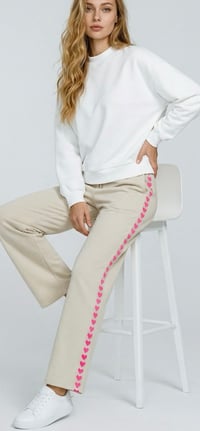 HEART side stripe joggers 