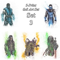 Image 7 of 5-Print Set Mortal Kombat 6x8 Signed Art Print Set 3