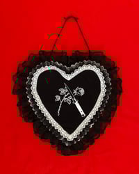 Image 1 of Rose & Knife Heart Banner