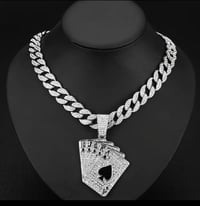 Image 4 of Mens POKER Pendant Necklace