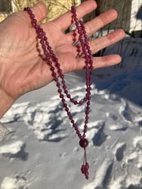 Image 10 of Genuine Ruby MINI Mala, Ruby Hand Knotted Gemstone Necklace, July Birthstone Necklace
