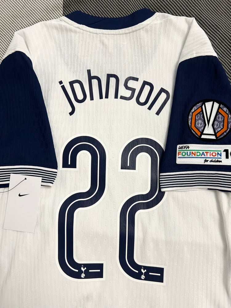 Image of Tottenham Hotspur “JOHNSON 22” Vaporknit 2024/25 Home Europa Final Shirt   (L)