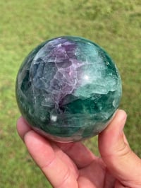 Image 3 of Rainbow Fluorite Crystal sphere #1809