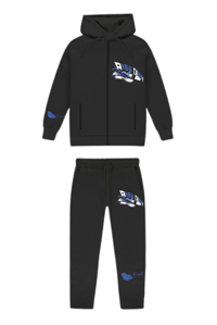 Image 2 of RISK TAKERZ 2.0 ZIP UP TRACKSUIT-  BLACK