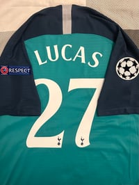 Image 1 of Tottenham Hotspur “LUCAS 27” Vaporknit 2018/19 Third Shirt + UCL patches (XL)