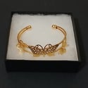 Gold Butterfly Fashion Bangle