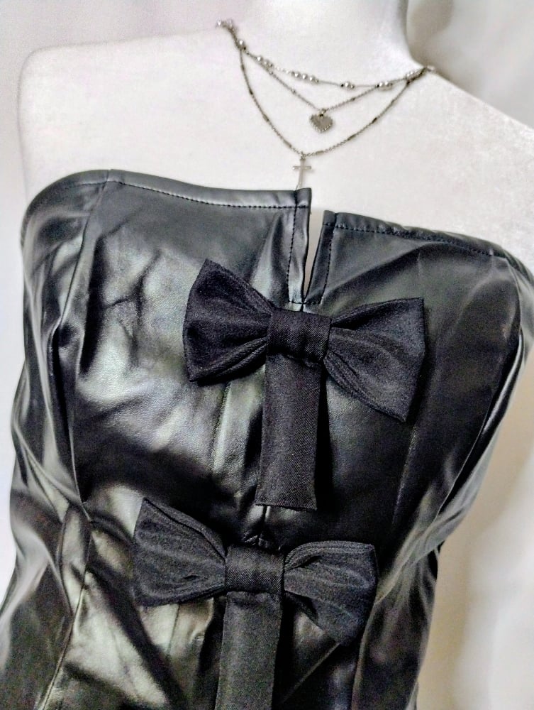 Image of Faux Leather Top