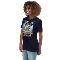 Image 6 of I Ride With Jesus Surfing Dark Women's Relaxed T-Shirt