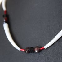 Image 4 of Dentalium Choker (garnet)