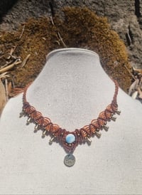 Image 3 of Larimar Ocean Weaver Necklace 